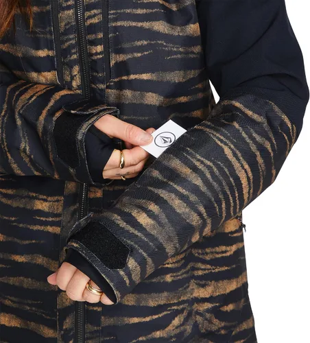 Vista 8 de Volcom Shelter 3D - Chaqueta con capucha para mujer, con aislamiento elástico, para snowboard, esquí, invierno