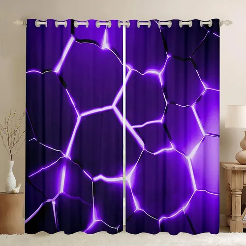 Vista 9 de Cortinas opacas con estampado de panal de abeja verde (30% -50%) con patrón hexagonal para ventana, cortina geométrica de colmena para dormitorio