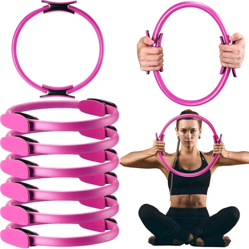 Vista 14 de Syhood Anillo de pilates de 11.81 pulgadas, anillo de yoga circular de pilates mágico, equipo de entrenamiento ligero y flexible para fitness