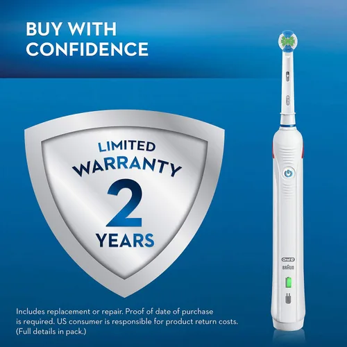 Vista 8 de Oral-B Cepillo de dientes eléctrico recargable ProAdvantage 1500, alimentado por Braun (2 unidades)