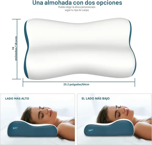 Vista 5 de Almohada cervical para el cuello - Almohadas de espuma viscoelástica