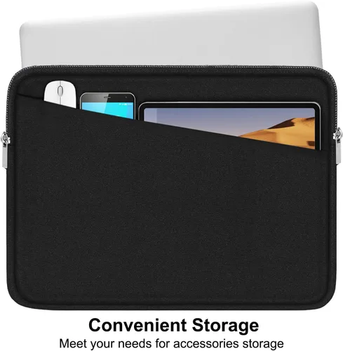 Vista 3 de Funda para portátil de 13.3 pulgadas, bolsa de transporte para computadora portátil de 14 pulgadas resistente, funda protectora compatible