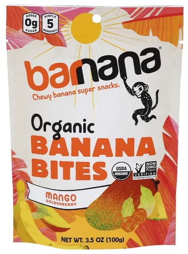Vista 22 de Barnana - Bocaditos de plátano de coco masticables orgánicos, golosina deshidratada saludable, aperitivo de plátano y coco masticable, hecho