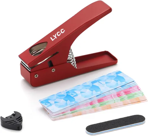 Vista 8 de paquete de regalo de lujo para hacer púas de guitarra DIY, cortador de púas de guitarra premium, 16 tiras de clip de paleta y una lima para suavizar
