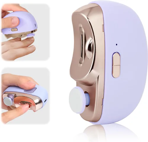 Vista 8 de Cortaúñas eléctrico, lima de uñas eléctrica, recortadora de uñas automática 3 en 1 con pulido, molinillo de uñas automático para mujeres, recortador