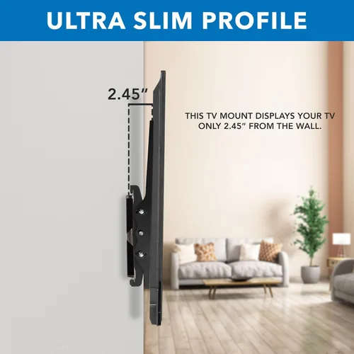 Vista 6 de Marca: MOUNT-IT! Soporte para pared con inclinación, reclinable, muy resistente, universal para televisores de 23 a 37 pulgadas Negro