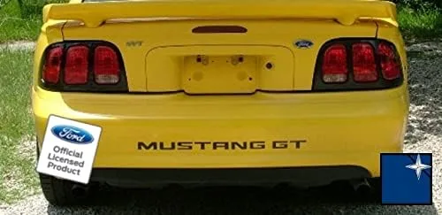 Vista 7 de Letras de inserción para parachoques trasero, calcomanías para Ford Mustang GT Negro (Mate) - CBM (se ajusta a 1994-1998)