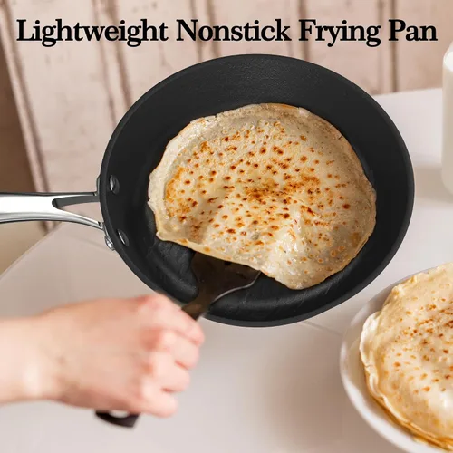 Vista 10 de imarku - Sartén antiadherente con 3 piezas, sartén para tortillas con asa que no se calienta, sartén para cocinar saludablemente, libre de PFAS PFOA