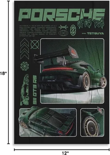 Vista 7 de JUANJIANG Póster de SuperCar para amantes del automóvil, póster de conocimiento, pintura decorativa, lienzo, arte de pared, póster de sala de estar