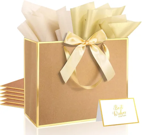 Vista 14 de Ethhqu Bolsas de regalo grandes con asas