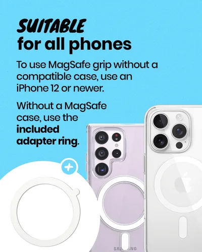 Vista 6 de OnTheGrip Compatible con Magsafe Soporte de Teléfono Móvil Magnético Diseño Auténtico Translúcido Plegable para Smartphone Tablet Accesorio