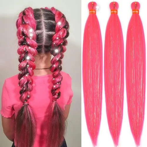 Vista 74 de Cabello trenzado preestirado ombré, extensiones de cabello trenzado sedoso, sin picazón, trenzas de cabello trenzado de ganchillo con textura Yaki