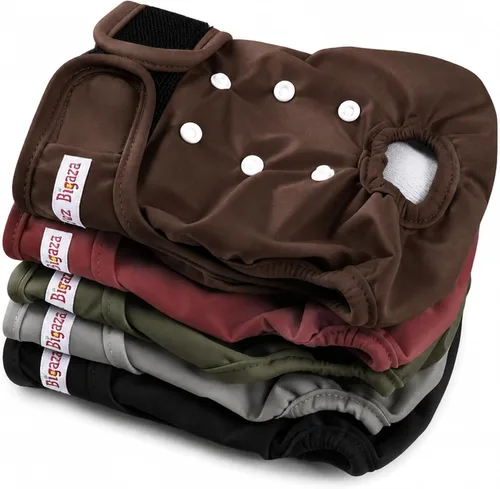 Vista 14 de Pañales lavables y reutilizables para perritos (5 unidades) para perritos, pequeños, medianos y grandes, para cachorros y perritos, bragas