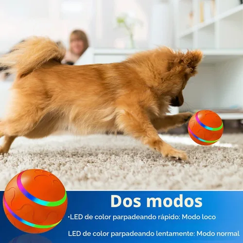 Vista 6 de CSD Juguete automático de pelota para perros, recargable por USB, modo dual, exterior suave e interior de PC, para razas pequeñas