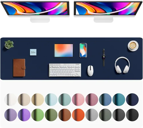 Vista 102 de Aothia - Protector de escritorio de cuero sintético grande, base antideslizante para mouse y superficie para escribir, impermeable, fácil de Agua
