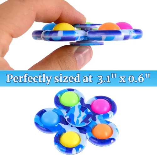 Vista 6 de Nutty Toys Fidget Spinner – Juguete sensorial para niños y adultos – Los mejores regalos para aliviar el estrés y la ansiedad 2025, idea única