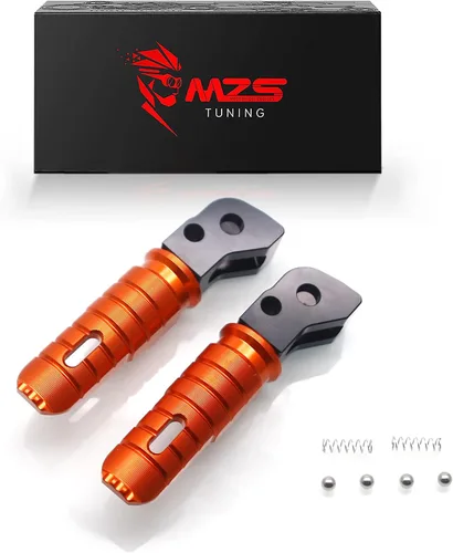 Vista 12 de MZS Estriberas de motocicleta, estriberas delanteras ajustables dobles CNC para el pie del conductor, reposapiés negro compatible con FZ07 FZ09 FZ10