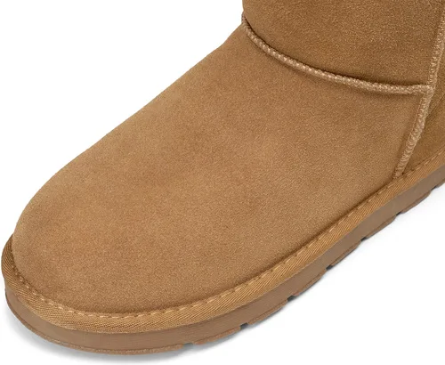 Vista 3 de Jousen Men's Winter Boots Suede Snow Boot Leather Mid-calf Shoes Fur Lining