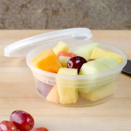 Vista 2 de RiverBlue TSHomeGoods - Recipientes de almacenamiento de alimentos con tapas, 8 onzas, aptos para congelador, microondas, preparación de comidas