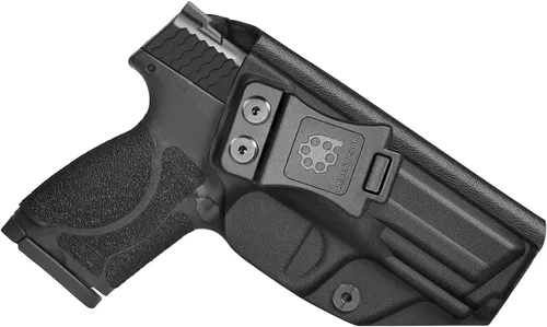 Vista 8 de Amberide IWB Funda Kydex para S&W M&P, Shield CT Laser, Shield Plus, Shield M1.0, Shield M2.0 3.1, EZ 0.354 in, EZ 380, Ecualizador, Guardaespaldas