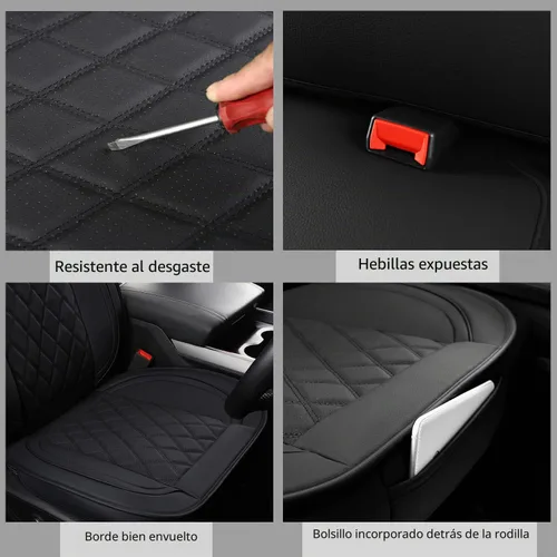 Vista 5 de MIROZO 2 piezas de fundas para asientos delanteros para Dodge Ram, cubierta impermeable para asiento de camión compatible con RAM 1500 2500 3500