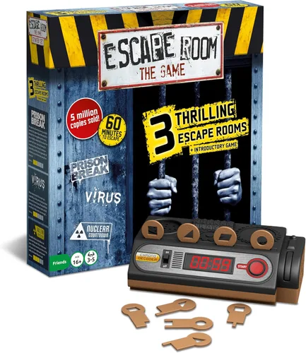 Vista 3 de Goliath Juegos presentes: Escape Room - The Game 3 emocionantes salas de escape en tu propia casa Juegos de mesa para adultos para 3 a 5