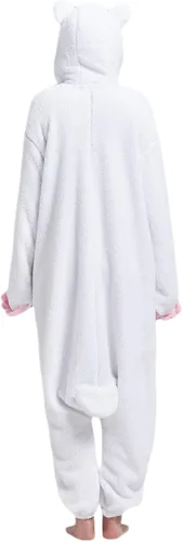 Vista 7 de DarkCom Pijama de una pieza de animal para mujer y hombre, disfraz de Halloween, ropa de dormir de Navidad