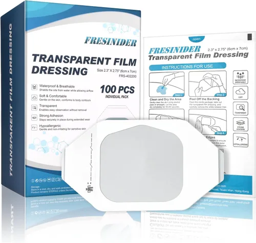 Vista 13 de FRESINIDER Apósito de película transparente de 2.3 x 2.75 pulgadas (paquete de 50) - Pequeños vendajes impermeables para ducha, cubierta