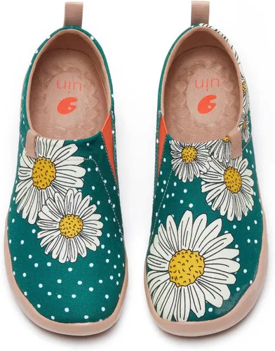 Vista 51 de UIN Mocasines casuales para mujer, de viaje, pintados, para caminar, ligeros, cómodos, de lona, tenis de moda