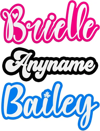 Vista 10 de Calcomanía de nombre personalizada, calcomanías de nombre de princesa rosa intenso, calcomanía de vinilo impermeable personalizada para botella