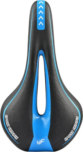 Vista 14 de Asiento de bicicleta cómodo para hombres y mujeres, ajuste universal para bicicletas de carretera/montaña, impermeable, suave, asiento de ciclismo