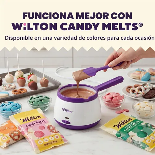 Vista 8 de Wilton Candy Melts Olla para Derretir, Perfecta para Fresas y Cakepops, Capacidad de 2.5 Tazas, el Empaque Puede Variar 2.5-Cup Electric Melting
