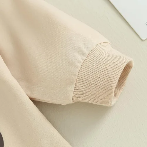 Vista 6 de Ropa de bebé recién nacido, sudadera con estampado de letras de amor, mameluco de una pieza para otoño e invierno
