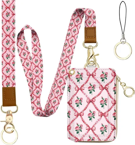 Vista 34 de bolimoss Soporte para credencial de sol y luna y cartera con cordón, cordones removibles para maestras, cartera para mujeres con correa para la Sol