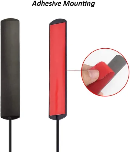 Vista 4 de CORONIR Antena de radio FM AM estéreo para automóvil, antena adhesiva oculta para vehículo, camión, SUV, estéreo de coche en unidad principal