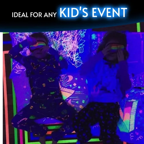 Vista 6 de Glow King Cinta Reactiva a Luz Negra que Brilla Regalos de fiesta de neón fluorescente UV premium para eventos Cinta de colores luminosos