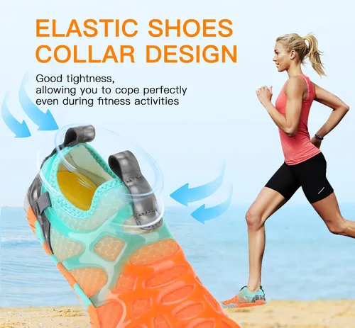 Vista 6 de SIPUHK Zapatos de agua para hombre y mujer, de secado rápido, sin cordones, para natación, surf, buceo, playa, piscina, deportes acuáticos, caminar
