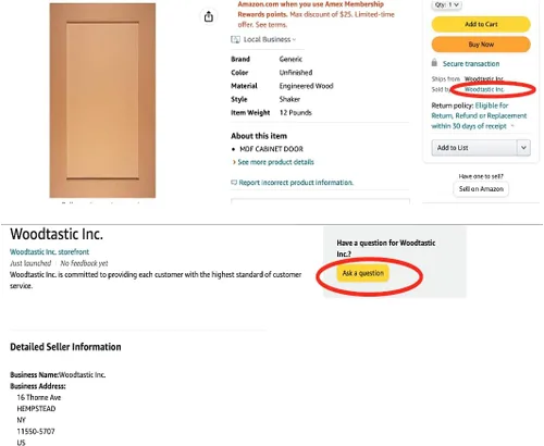 Vista 2 de Reemplazo frontal de cajón de gabinete de MDF sin terminar – Shaker biselado (10 pulgadas de ancho, 5 pulgadas de alto)