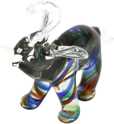 Vista 5 de GlassOfVenice - Elefante a rayas de cristal de Murano