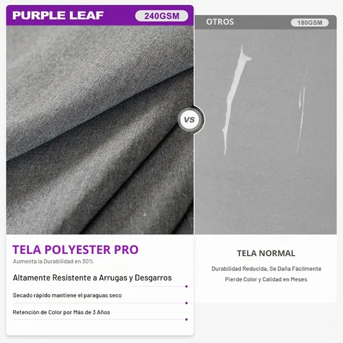 Vista 9 de PURPLE LEAF Sombrilla de Patio Voladiza de 10' x 13' para Exteriores con Base de 330 libras, Sombrilla Rectangular Grande Resistente al Viento