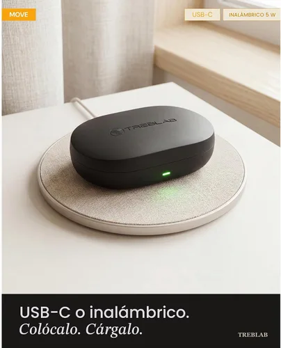 Vista 8 de TREBLAB X-Open - Auriculares inalámbricos True Open Ear de oído abierto, comodidad ligera, ajuste detrás de la oreja, sonido envolvente, micrófono