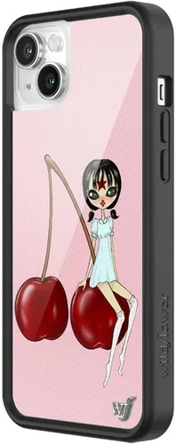 Vista 2 de Wildflower Carcasas - Compatible con Apple iPhone 13/14 Protector negro parachoques, certificado de prueba de caídas de 4 pies, pequeña empresa