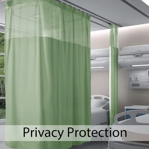 Vista 33 de Fcosie Cortinas divisoras de habitación de hospital con ganchos planos para cubículo, pantalla de privacidad para hospital, clínica médica
