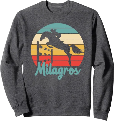 Vista 3 de Milagros Name Gift - Camisa ecuestre Milagros Horse Girl Sudadera