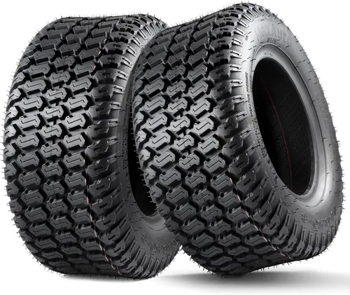 Vista 11 de MaxAuto Fox V2 - Juego de neumáticos para cortacésped (15x6.00-6), Reemplazo de neumático 15x6x6nhs para cortacésped, Tractor de jardín, Neumático
