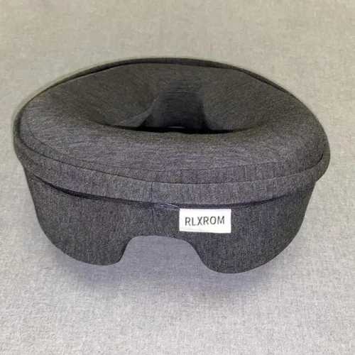 Vista 5 de Almohada ergonómica de espuma viscoelástica boca abajo para masaje, estómago durmiendo después de una cirugía ocular BBL con funda lavable