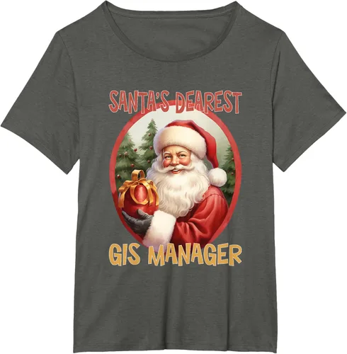 Vista 12 de GIS Manager Christmas Holiday Love Xmas T-Shirt Negro