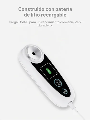 Vista 5 de Refractómetro digital Brix, ±0.1%, Precisionwith ATC, recargable y portátil, para frutas, jugos, verduras y elaboración casera