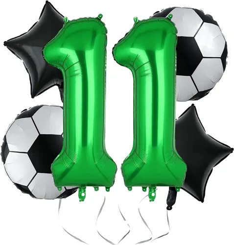 Vista 8 de Globos de fútbol para 2º cumpleaños, suministros para fiesta de cumpleaños de fútbol, Copa del Mundo, Deportes de fútbol, decoraciones de fiesta