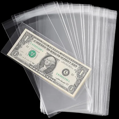 Vista 5 de Uncle Paul Soporte de dinero de papel transparente 17.5x7.5CM/6.9x2.9IN - Fundas para moneda Funda de dinero Material PP